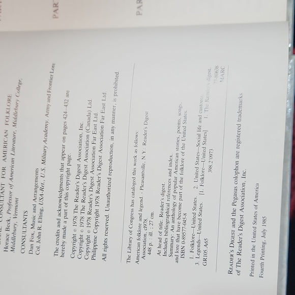 American Folklore and Legend Book Readers Digest Edition - Picture 4 of 4